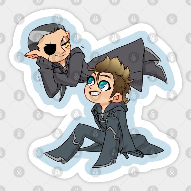 Xigbar and Demyx Sticker by VenaCoeurva